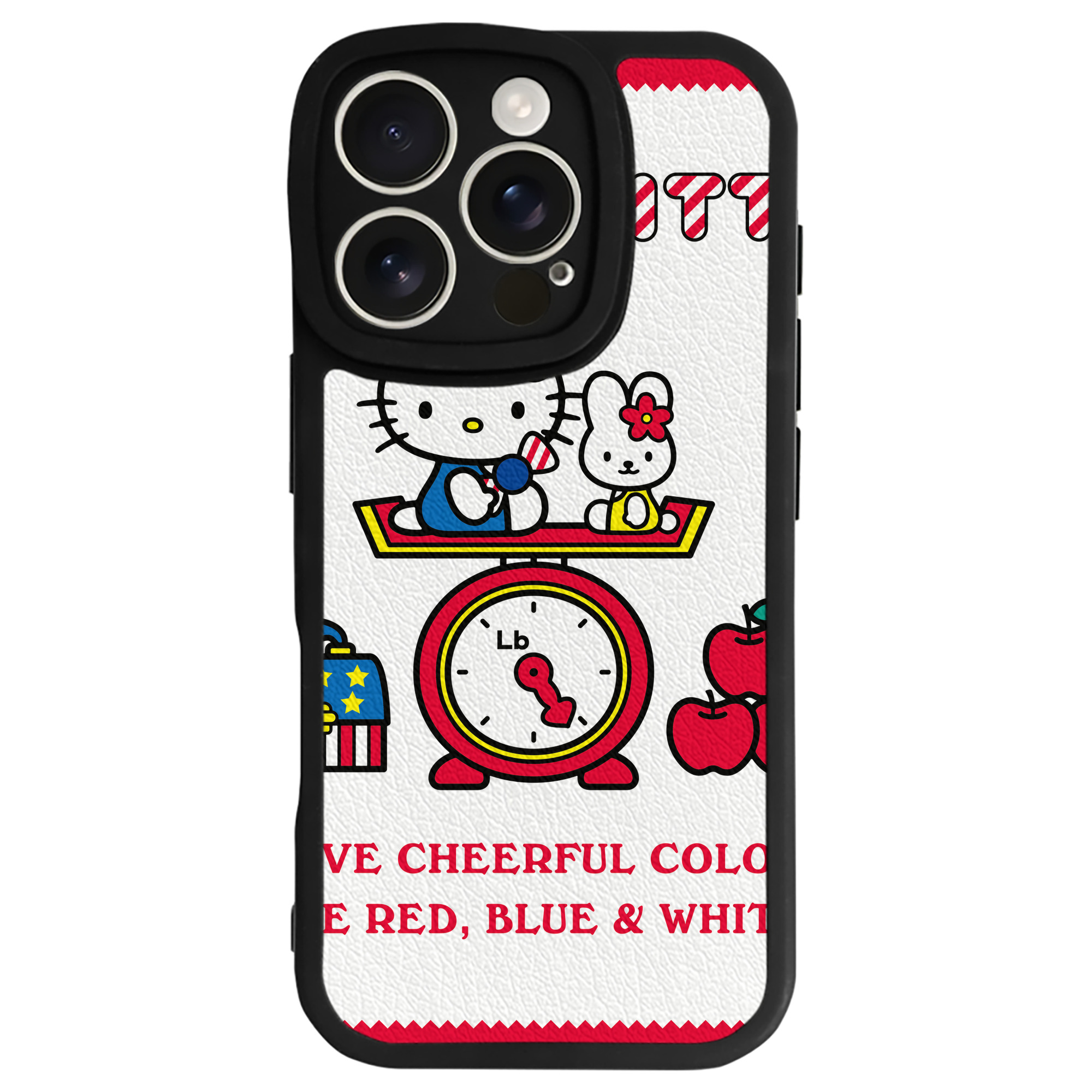 （画像用） Hello Kitty ハローキティ 【iPhone 16シリーズ対応】シリコンスマホケース（レザー調） 材質：シリコン